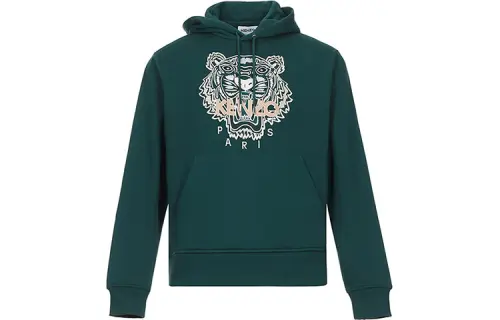 KENZO Sweatshirts Men's Duck Blue Hooded Moderate Regular