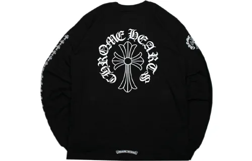 Chrome Hearts Neck Logo Cross Sleeve L/S T shirt