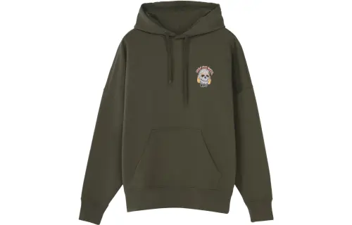 Vans Sweatshirts Unisex Army Green Hooded Moderate Regular