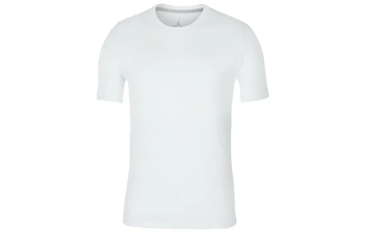 Jordan T-Shirts Men's White Crew Neck Moderate Straight Fit