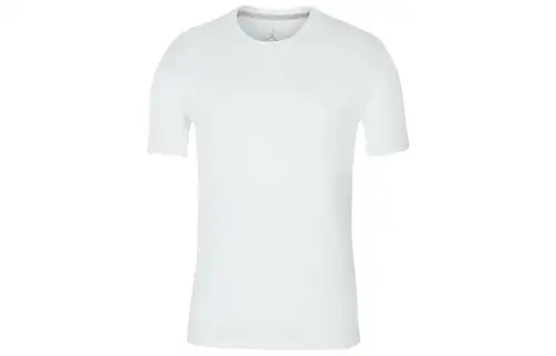 Jordan T Shirts Men's White Crew Neck Moderate Straight Fit