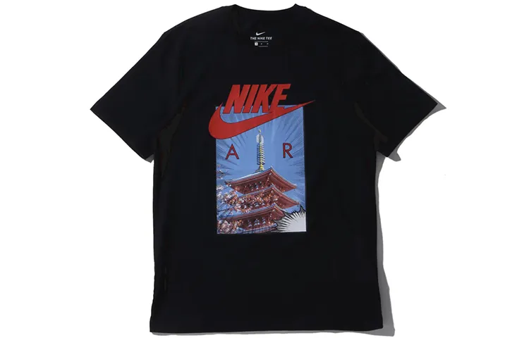 Nike T-Shirts Men's Crew Neck Moderate Straight Fit