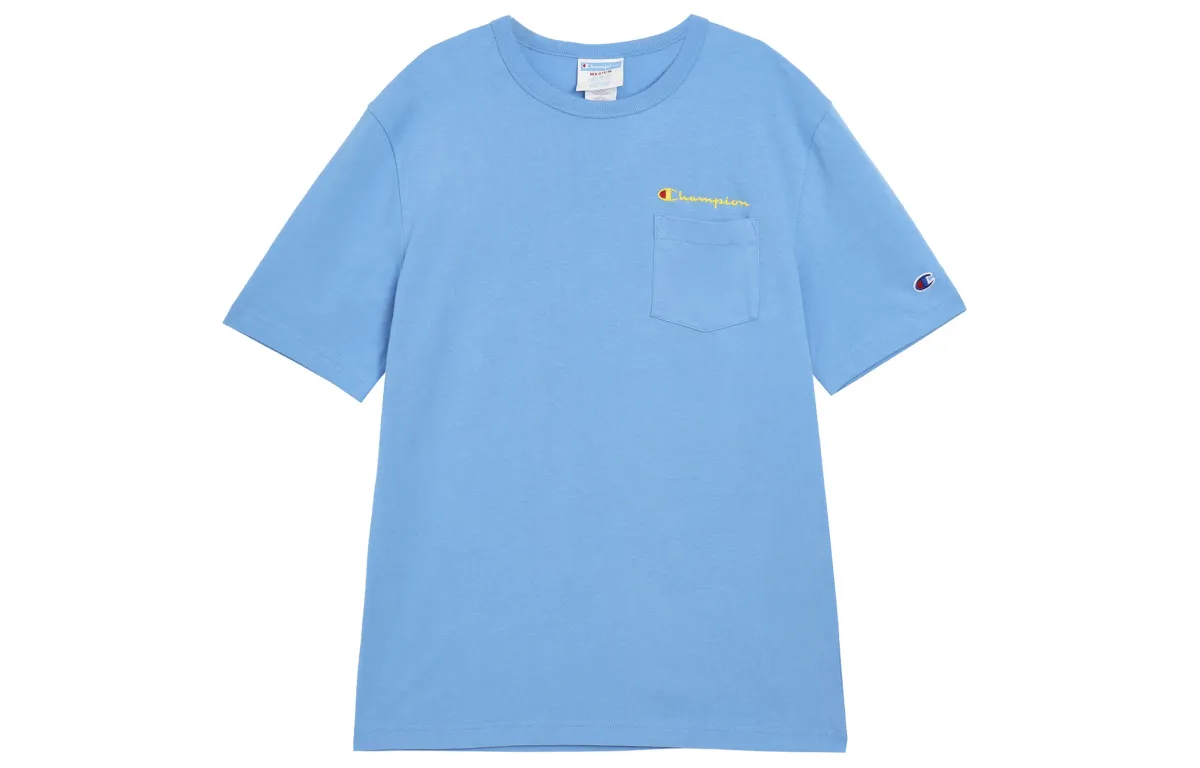 Champion T Shirt US Version Unisex Light Blue