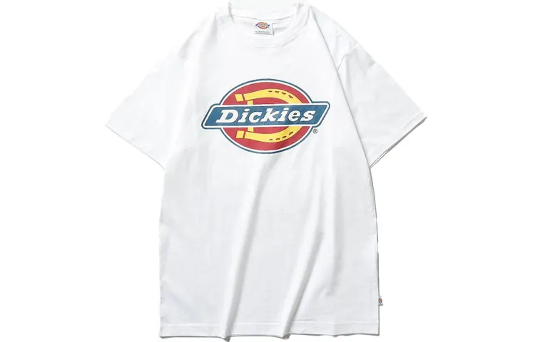 Dickies T Shirts Men's White Crew Neck Moderate Straight Fit