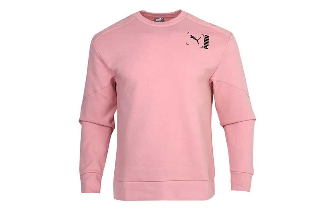 PUMA Sweatshirts Men's Wedding Pink Crew Neck Moderate Regular
