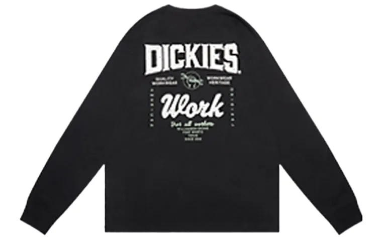 Dickies T Shirts Men's Black Crew Neck Moderate Straight Fit