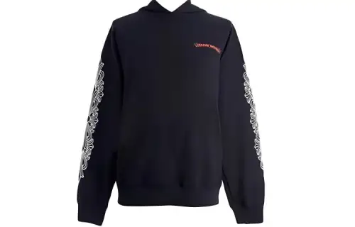 Chrome Hearts Sweatshirts Unisex Black Hooded Moderate Regular