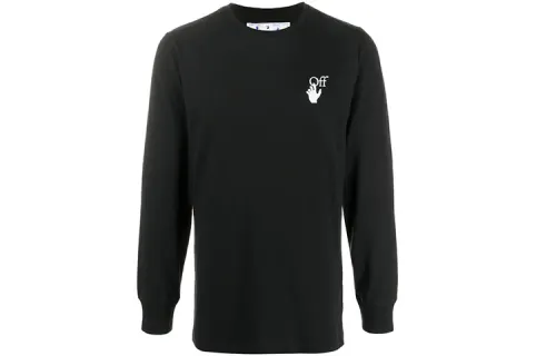 OFF WHITE FW20 Sweatshirts Men's Black Crew Neck Moderate Regular