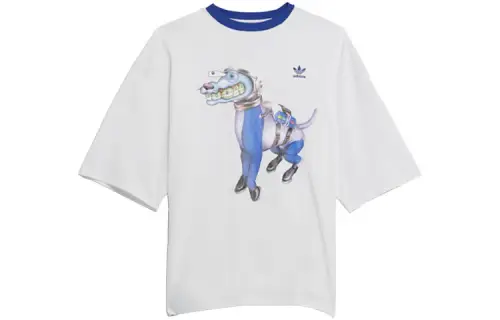 Adidas Originals T Shirts Men's White Crew Neck Moderate Straight Fit