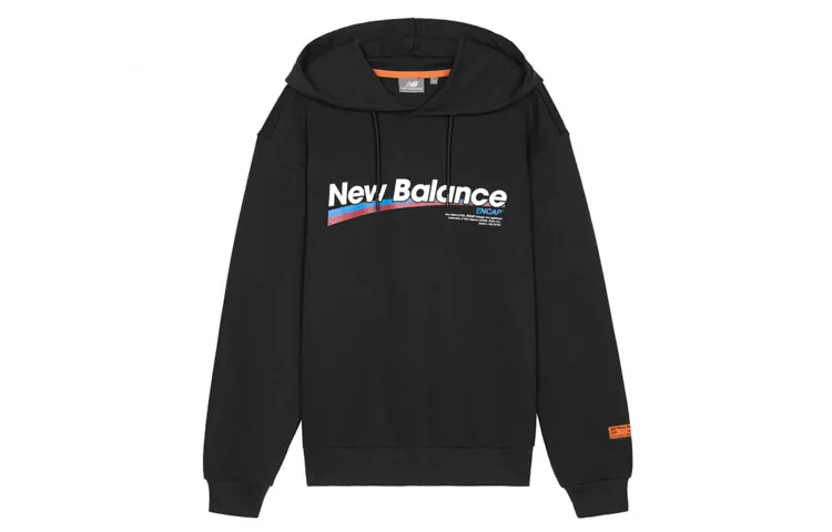 New Balance Sweatshirts Unisex Black Hooded Moderate Regular