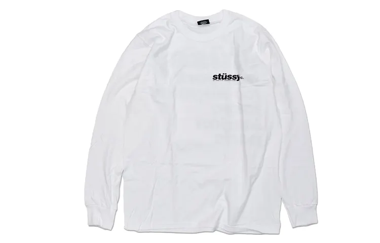 Stussy T Shirts Men's White Crew Neck Moderate