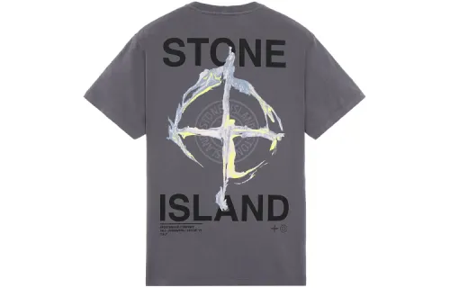 STONE ISLAND SS21 T Shirt Men's Blue Gray