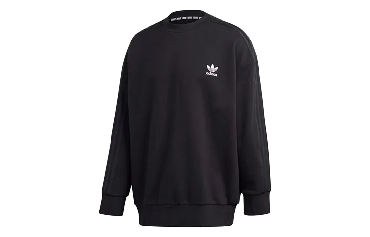 Adidas Originals Sweatshirts Men's Black Crew Neck Moderate Regular
