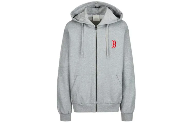 MLB X Disney MLB X Disney Sweatshirts Unisex Gray Hooded Moderate Cardigan