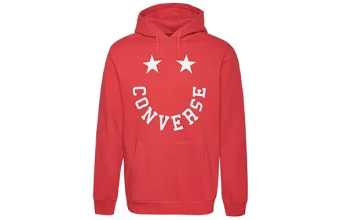 Converse Sweatshirts Men's Red Hooded Moderate Regular