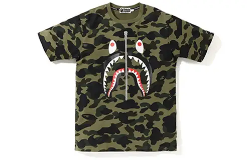 Bape 1st Camo Ponr Shark Tee