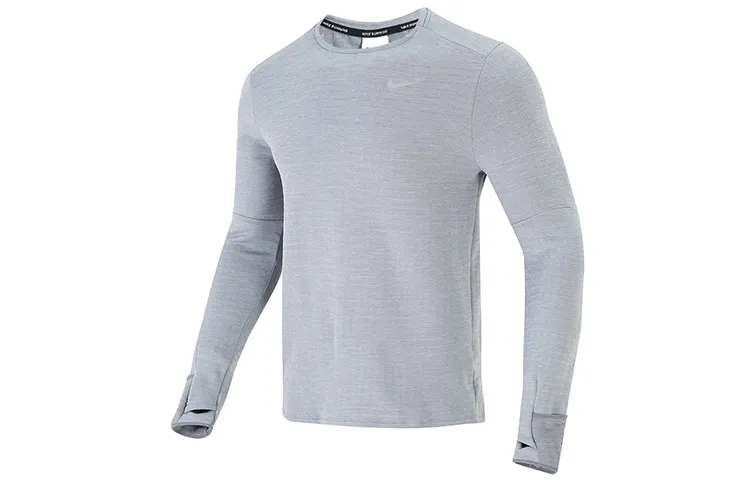 Nike T-Shirts Men's Gray Crew Neck Moderate Straight Fit