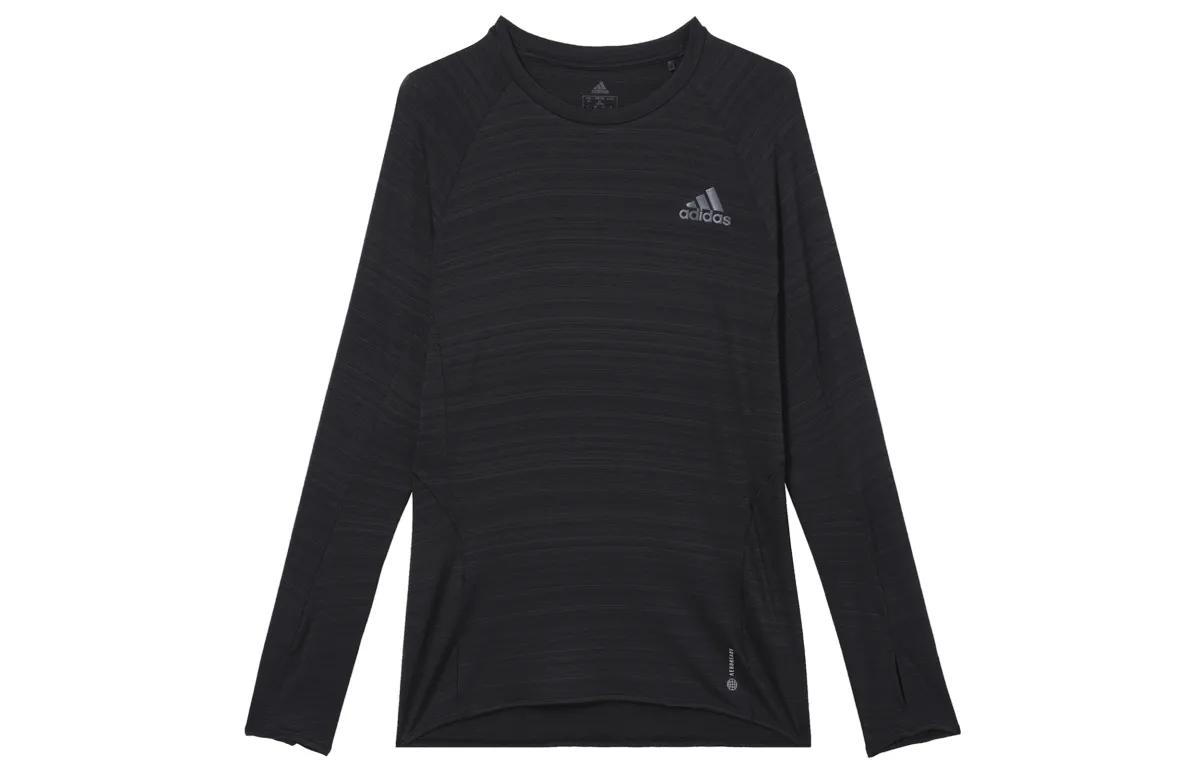 Adidas T-Shirts Men's Black Crew Neck Moderate Straight Fit