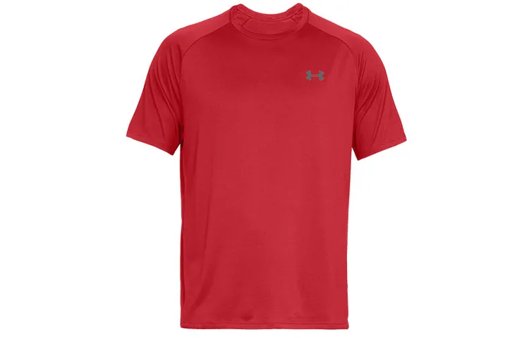 Under Armour Crew Neck Fitted Straight Fit Short Sleeved T Shirt Men's Red