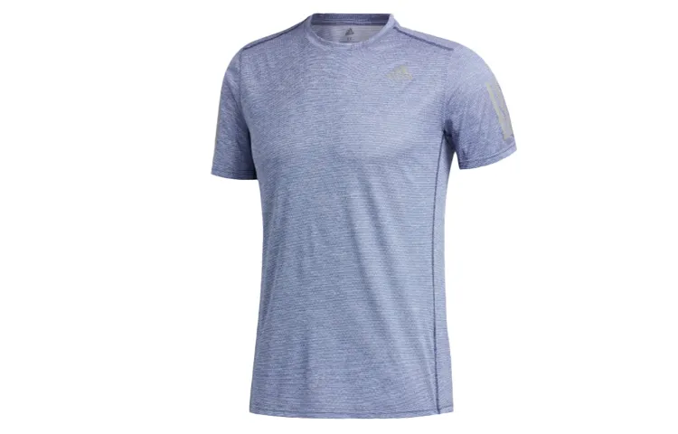 Adidas T-Shirts Men's Indigo Crew Neck Moderate Straight Fit