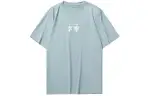 Li Ning Sports Fashion Collection T Shirts Unisex Blue Crew Neck Moderate Straight Fit