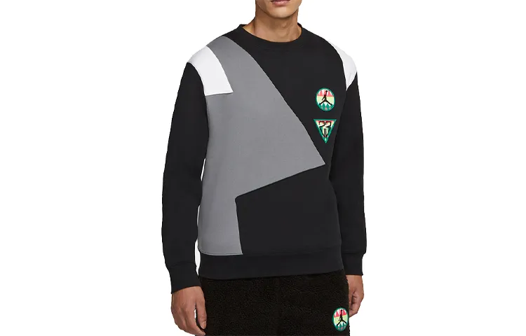 Jordan Sweatshirts Men's Black Crew Neck Thickened Regular