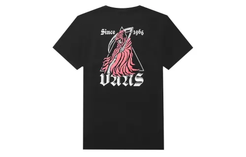Vans T Shirts Men's Black Crew Neck Moderate Straight Fit