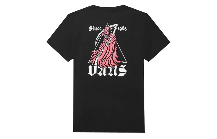 Vans T Shirts Men's Black Crew Neck Moderate Straight Fit