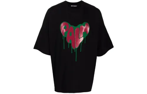 PALM ANGELS Spray Heart Loose T shirt