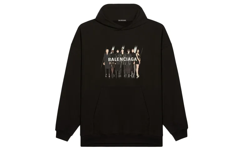 Balenciaga Sweatshirt Loose Fit Men's Black