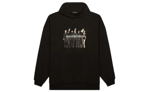 Balenciaga Sweatshirt Loose Fit Men's Black