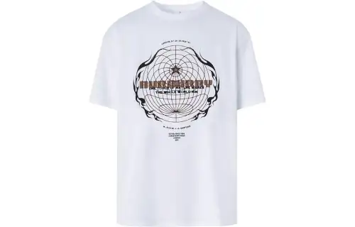 Burberry Globe Graphic Print Oversized T Shirt