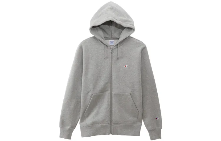 Champion Classic Slim Fit Fleece Sweatshirt Japan Version Unisex Light Gray