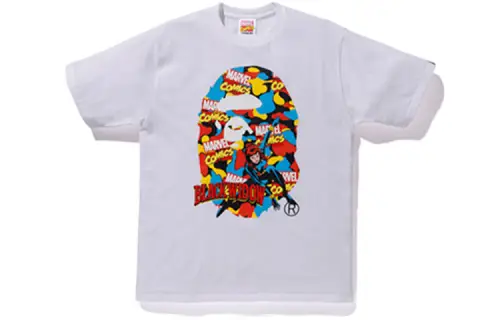 Bape X Marvel Comics Camo Back Widow Tee
