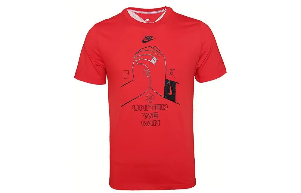 Nike T-Shirts Men's Crew Neck Moderate Straight Fit