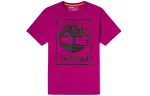 Timberland T Shirts Men's Dark Pink Crew Neck Moderate Straight Fit
