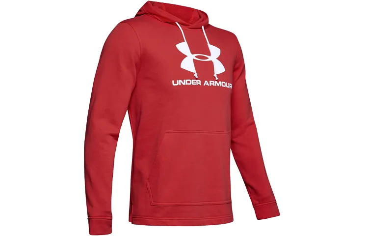 Under Armour Big Logo Sweatshirts Men's Red Hooded Moderate Regular