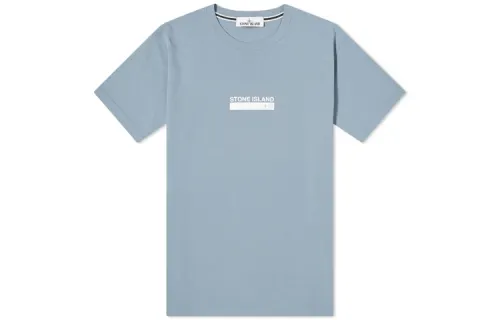 STONE ISLAND T Shirts Men's Blue Crew Neck Moderate Straight Fit