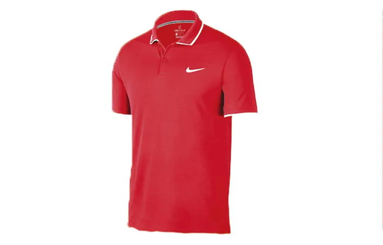 Nike T-Shirts Men's Red White Moderate Straight Fit