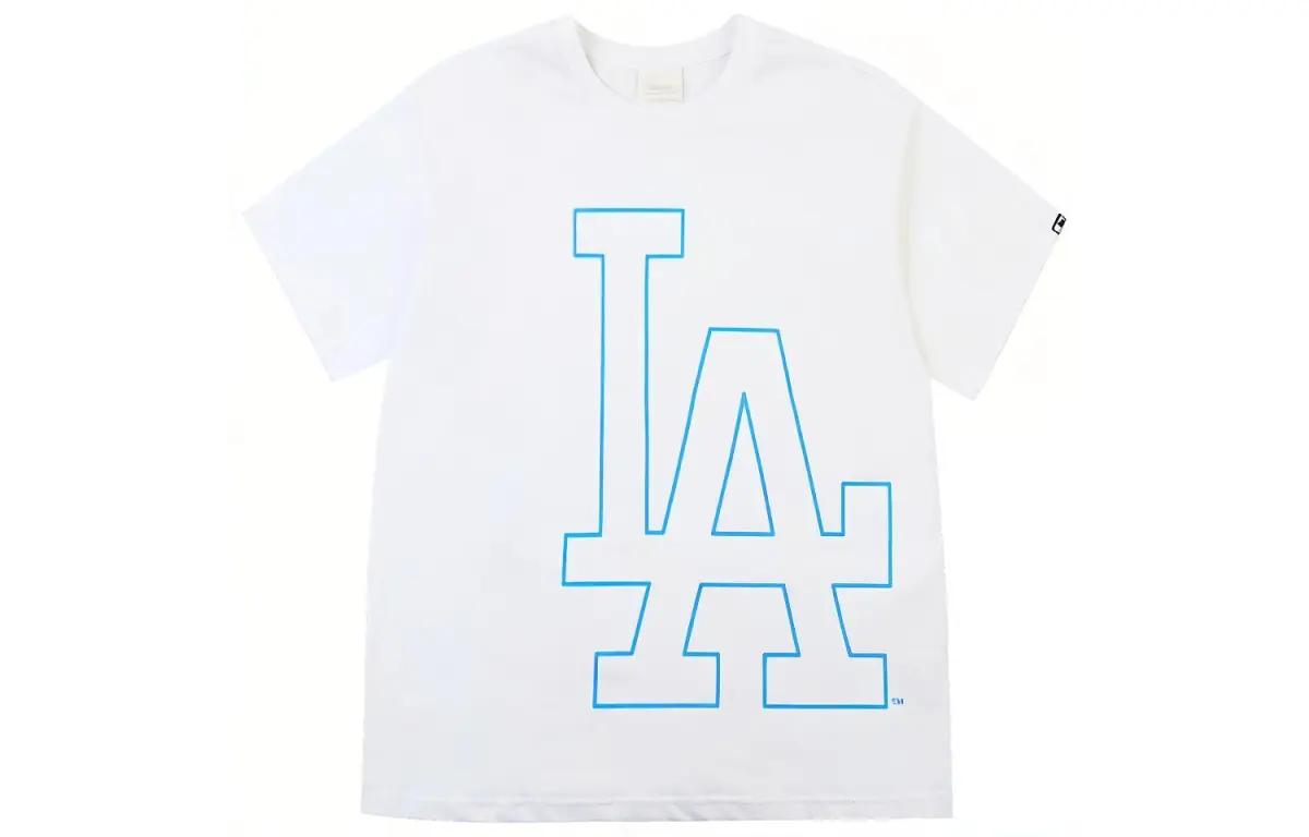 MLB Los Angeles Dodgers T-Shirts Unisex White Crew Neck Moderate Straight Fit