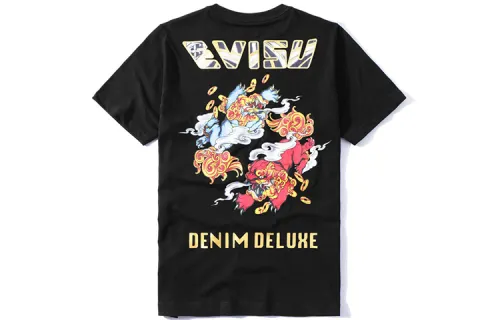 EVISU T Shirts Men's Crew Neck Moderate Straight Fit