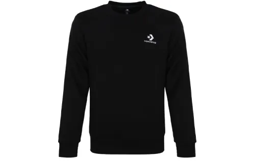 Converse Sweatshirts Men's Black Crew Neck Moderate Regular