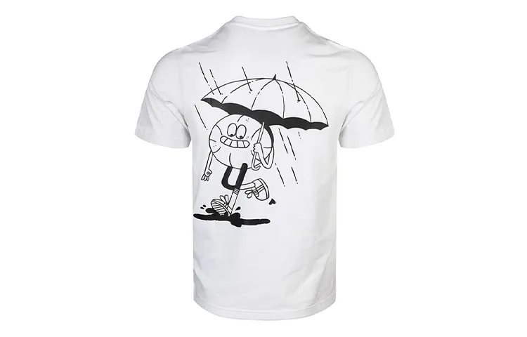 Adidas T-Shirts Men's White Crew Neck Moderate Straight Fit
