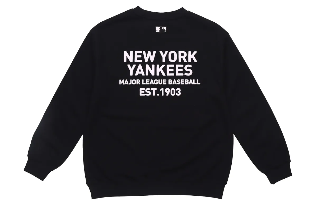 MLB Sweatshirts Unisex Black Crew Neck Moderate