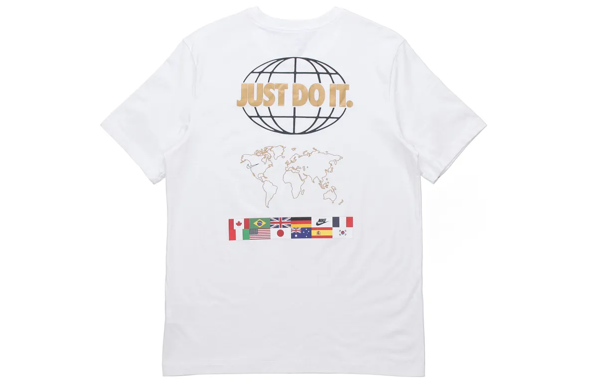 Nike Sportswear JDI T-Shirts Men's White Crew Neck Moderate Straight Fit