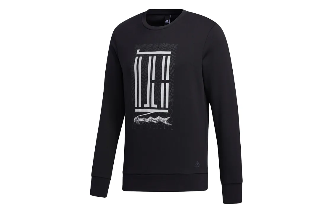 Adidas Wuji Series Sweatshirts Men's Black Crew Neck Moderate Regular
