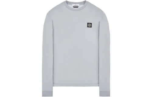 STONE ISLAND T Shirts Men's Pearl Gray Crew Neck Moderate Straight Fit