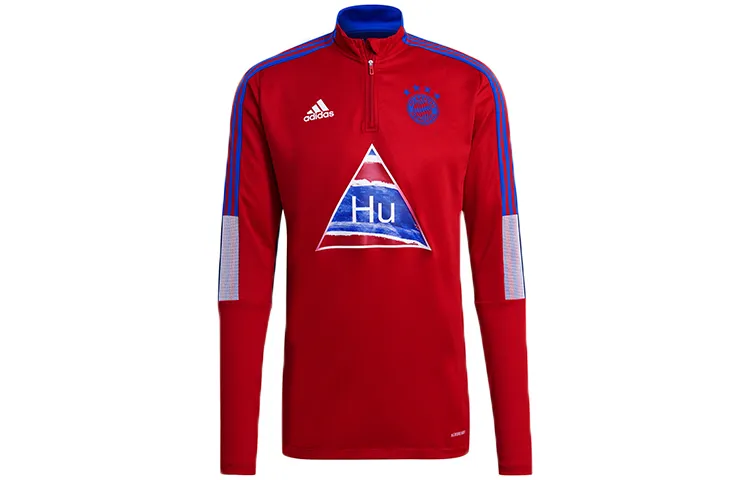 Adidas Sweatshirts Men's Red Stand Collar Moderate Regular