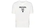 PRADA T Shirts Men's White Crew Neck Moderate Straight Fit