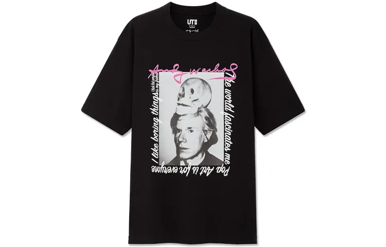 UNIQLO x Andy Warhol Drop Shoulder Sleeve T Shirt Unisex Black